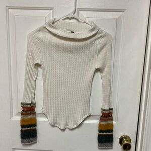 Free People Mixed-Up-Cuff thermal top